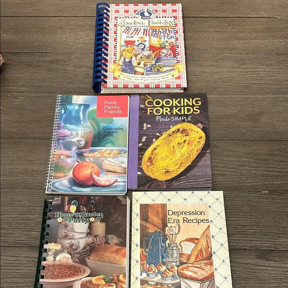 Vintage Cookbook Collection - Set of 5 unique celebrating adoption kids party